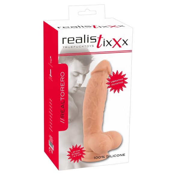 Realistixxx Torero - Oppladbar roterende vibrator med sugefot (22 cm)