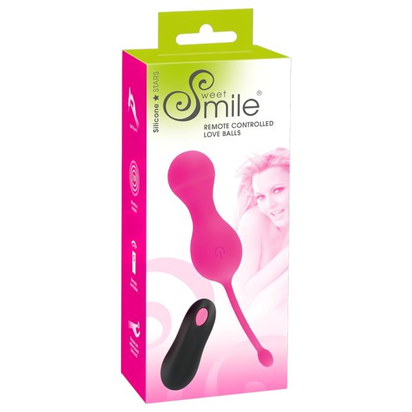 SMILE Love Balls - oppladbare vibrerende egg (rosa)