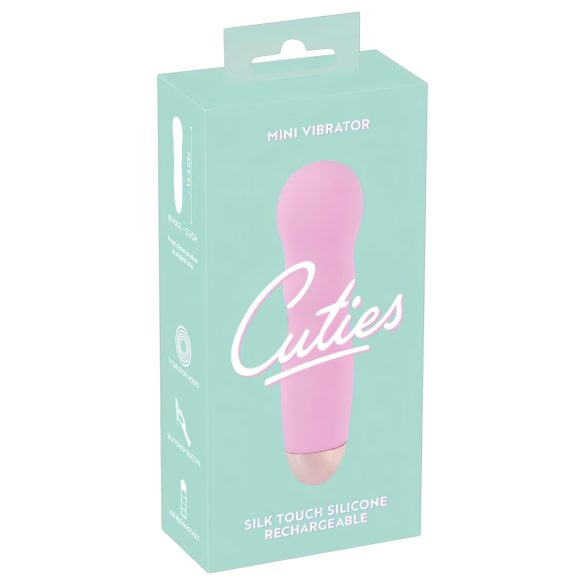 Cuties Mini Rose - Oppladbar bølgete vibrator (rosa)