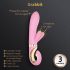 G-Vibe GRabbit - oppladbar G-punkt vibrator, 3 motorer (rosa)