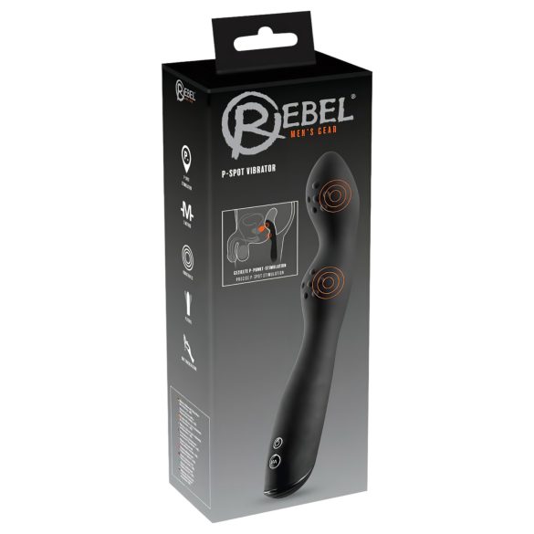 Rebel P-Spot - to-motors prostata vibrator (svart)