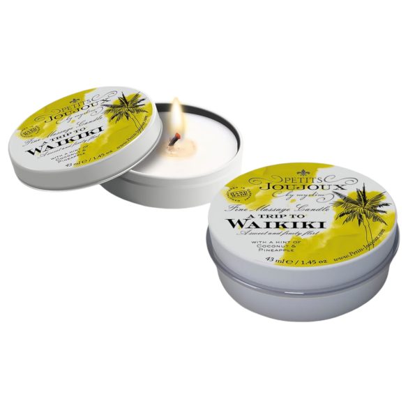 Petits Joujoux Waikiki - Massasje stearinlys - kokosnøtt-ananas (43ml)