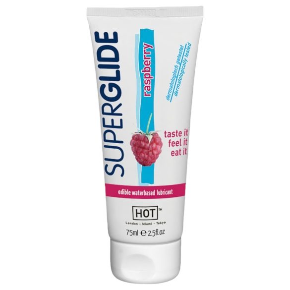 HOT Superglide Raspberry - spiselig glidemiddel (75ml)