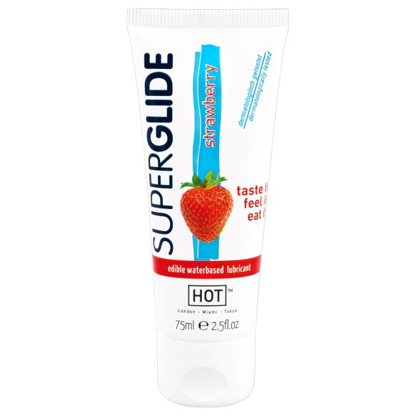 HOT Superglide Jordbær - Spiselig Glidemiddel (75ml)