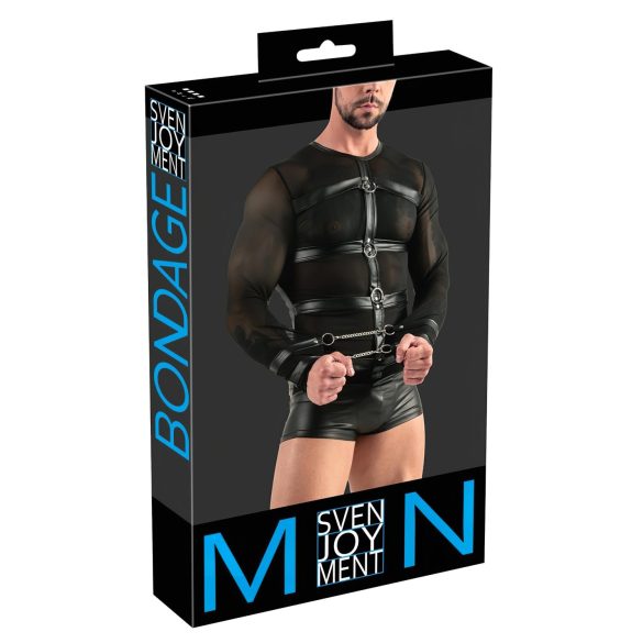 Svenjoyment - Chest Harness, Long-Sleeve Men's Top (Black) - L