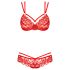 Obsessive 860-SET-3 - sexy rødt rosett-bh-sett - L/XL