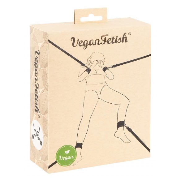 Vegan Fetish - bindingssett for seng (svart)