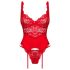 Obsessive Amor Cherris - lace set with garter belt (red)