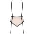 Obsessive Lilines - body med strømpeholder (rosa) - L/XL