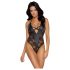 Cottelli Party - blomstrete body (svart) - M