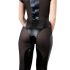 Cottelli - Skinnende kortermet catsuit (svart) - S