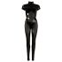 Cottelli - Skinnende kortermet catsuit (svart) - S