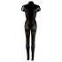 Cottelli - Skinnende kortermet catsuit (svart) - S