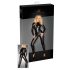 Noir - Glansfull langermet catsuit (svart) - L