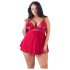 Cottelli Plus Size - blonder babydoll (rød)