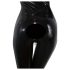 Svart latex catsuit med lange ermer for kvinner - S