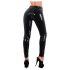 Latex leggings med glidelås (svart)