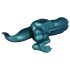 Toppmonster - dinosaur silikon dildo - 26 cm (turkis)