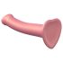 Strap-on Metallic Shine M - hudvennlig dildo (metallisk rosa)