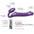 Strap-on-me M - trådløs strap-on vibrator (lilla)