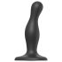 Strap-on-me Curvy S - Bølgete strap-on dildo (svart)