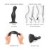 Strap-on-me Curvy S - Bølgete strap-on dildo (svart)