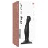 Strap-on-me Curvy S - Bølgete strap-on dildo (svart)