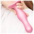 Strap-on Curvy S - bølgete pink dildo med sugekopp