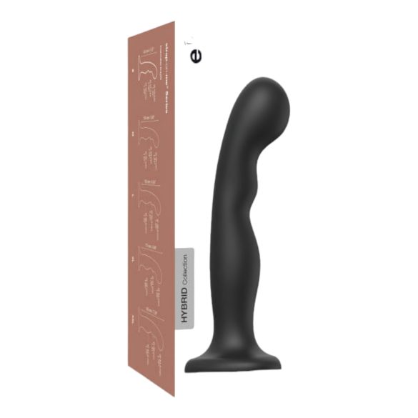 Strap-on-me P&G L - bøyd, base-dildo (svart)