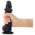 Strap-on me M - realistisk, dobbel lag dildo med base (svart)