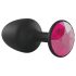 Dorcel Geisha Plug Ruby L - Svart analplugg med rosa stein