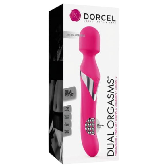 Dorcel Dobbel Nytelse - oppladbar 2in1 massasjevibrator (rosa)