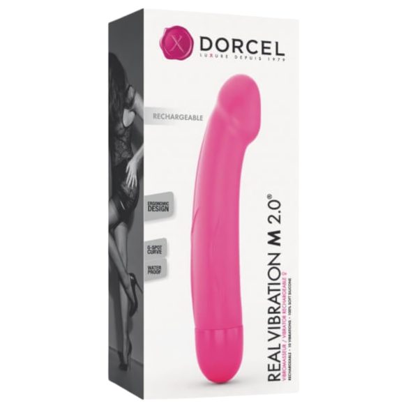 Dorcel Real Vibration M 2.0 - Oppladbar vibrator (rosa)