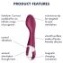 Satisfyer Hot Spot – oppladbar G-punkt vibrator med varme (rød)