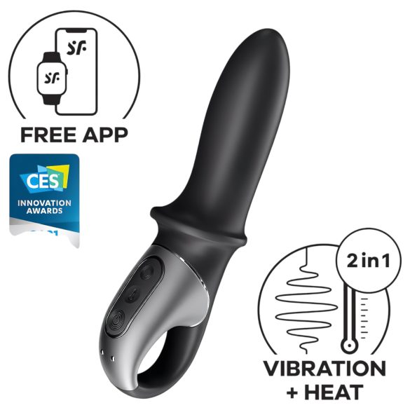 Satisfyer Hot Passion - smart oppvarmet analvibrator (svart)