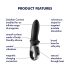 Satisfyer Hot Passion - smart oppvarmet analvibrator (svart)