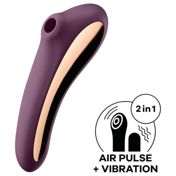 Satisfyer Dual Kiss - 2in1, vaginal og klitorisstimulator (lilla)