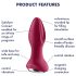 Satisfyer Rotator Plugg 2 - Oppladbar perleanalvibrator (fusjon)