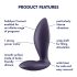 Satisfyer Power Plug - smart analvibrator (lilla)