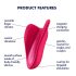 Satisfyer High Fly - oppladbar vanntett klitorisstimulator (magenta)