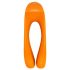 Satisfyer Candy Cane - oppladbar, vanntett orange vibrator med to armer