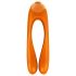 Satisfyer Candy Cane - oppladbar, vanntett orange vibrator med to armer