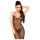 Penthouse Love on Fire – Glitrende Gjennomsiktig Catsuit med Tanga (Svart) - M/L