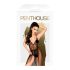 Penthouse Forplay - elegant blondebody med tyllskjerf (svart) - M/L