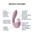 Satisfyer Supernova - oppladbar 2-i-1 luftvibrator (rosa)