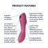 Satisfyer Curvy Trinity 3 - luftbølgevibrator 2-i-1 (rød)