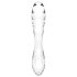 Satisfyer Dazzling Crystal 1 - Dobbeltsidig glassdildo (gjennomsiktig)