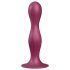 Satisfyer Dobbelkuler - sugefot og vektet dildo (rød)