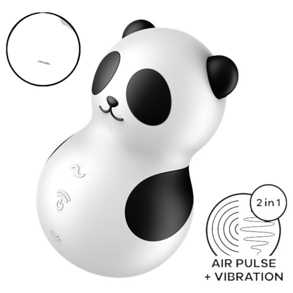 Satisfyer Pocket Panda - Luftbølgende klitorisvibrator (svart)