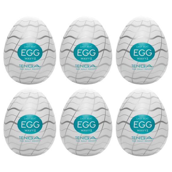 TENGA Egg Wavy II - bølgeegg for menn (6 stk)